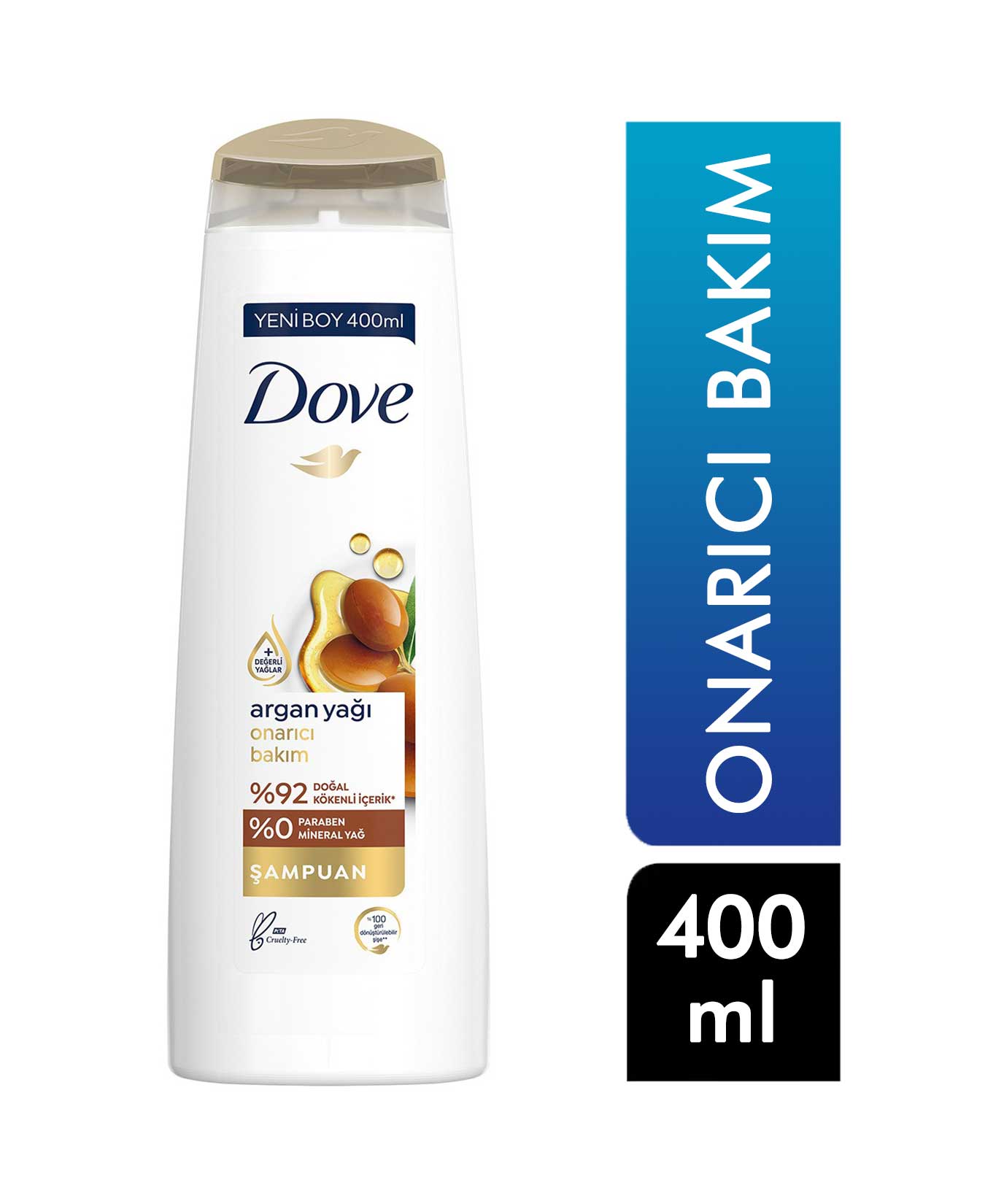 Dove Shampoo 400 ml Repair Care Argan Oil 8683130013137