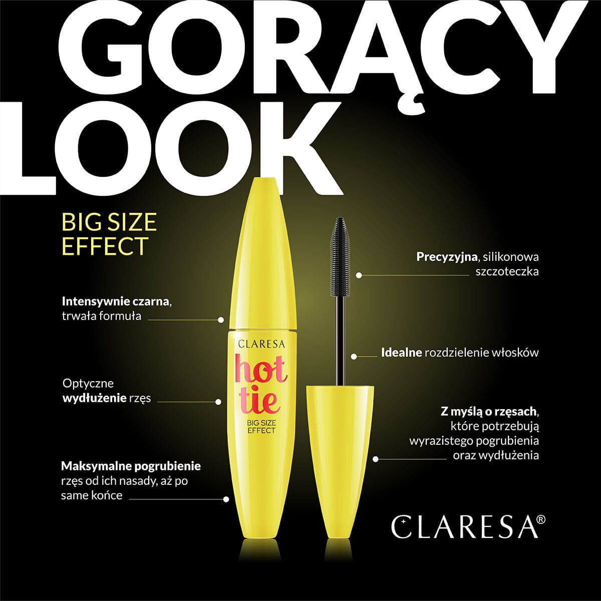 CLARESA MASCARA HOTTIE - DEEP BLACK