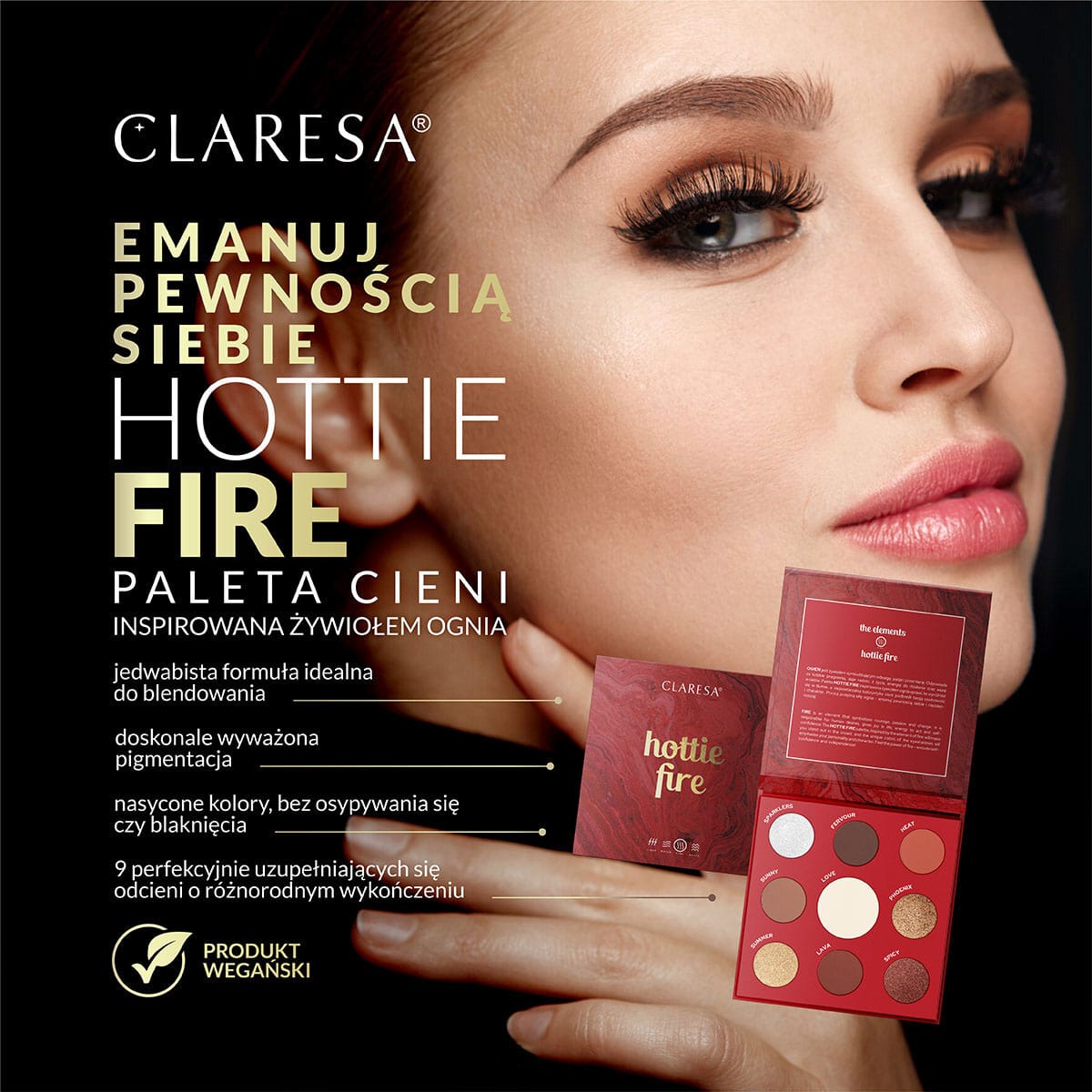 CLARESA HOTTIE FIRE EYESHADOW PALETTE