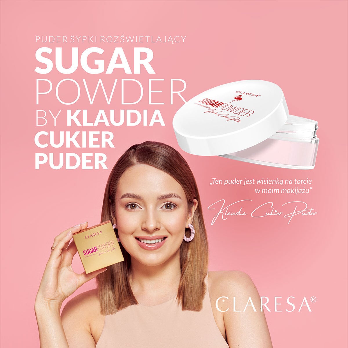CLARESA ILLUMINATING LOOSE POWDER SUGARPOWDER BY KLAUDIA CUKIER PUDER