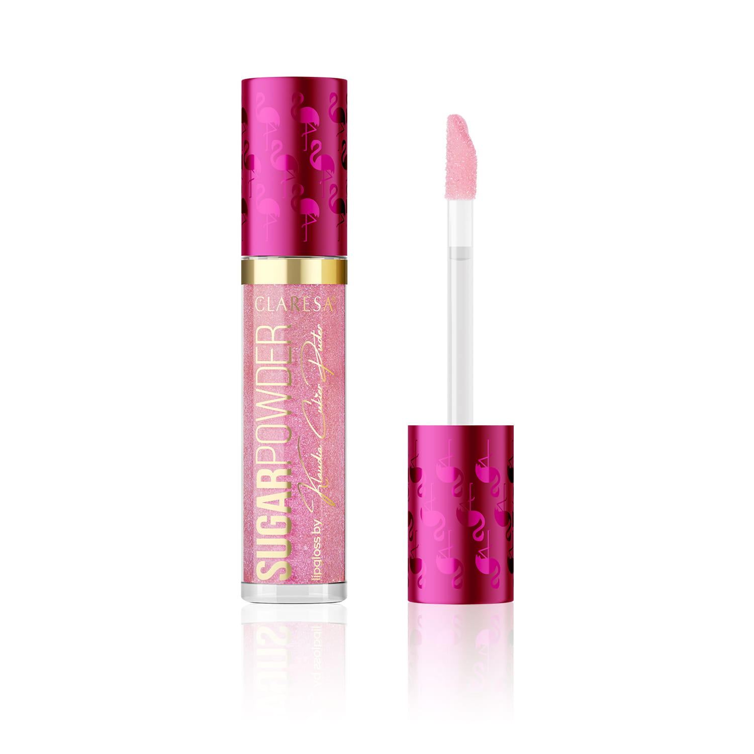 CLARESA SUGARPOWDER LIP GLOSS BY KLAUDIA CUKIER POWDER 01 FLAMINGO