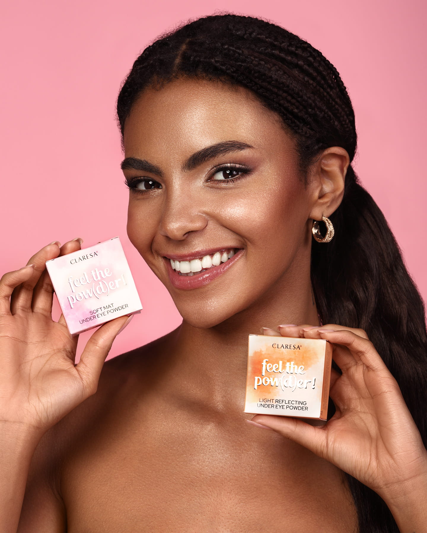 CLARESA EYE POWDER FEEL THE POW(D)ER! 02 BEIGE