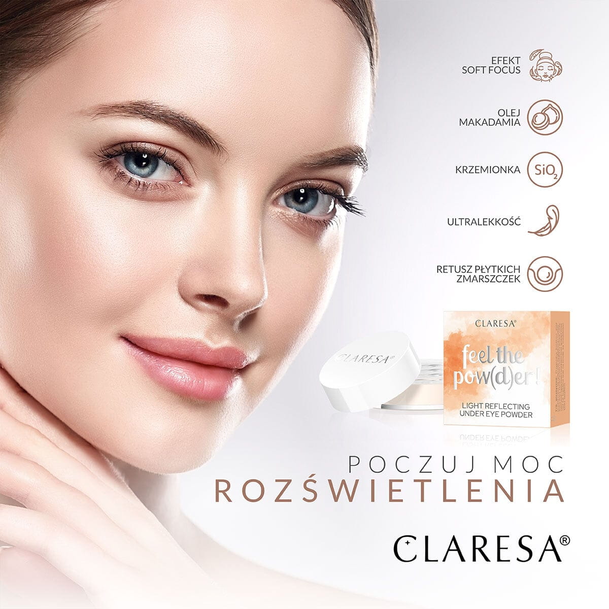 CLARESA EYE POWDER FEEL THE POW(D)ER! 02 BEIGE