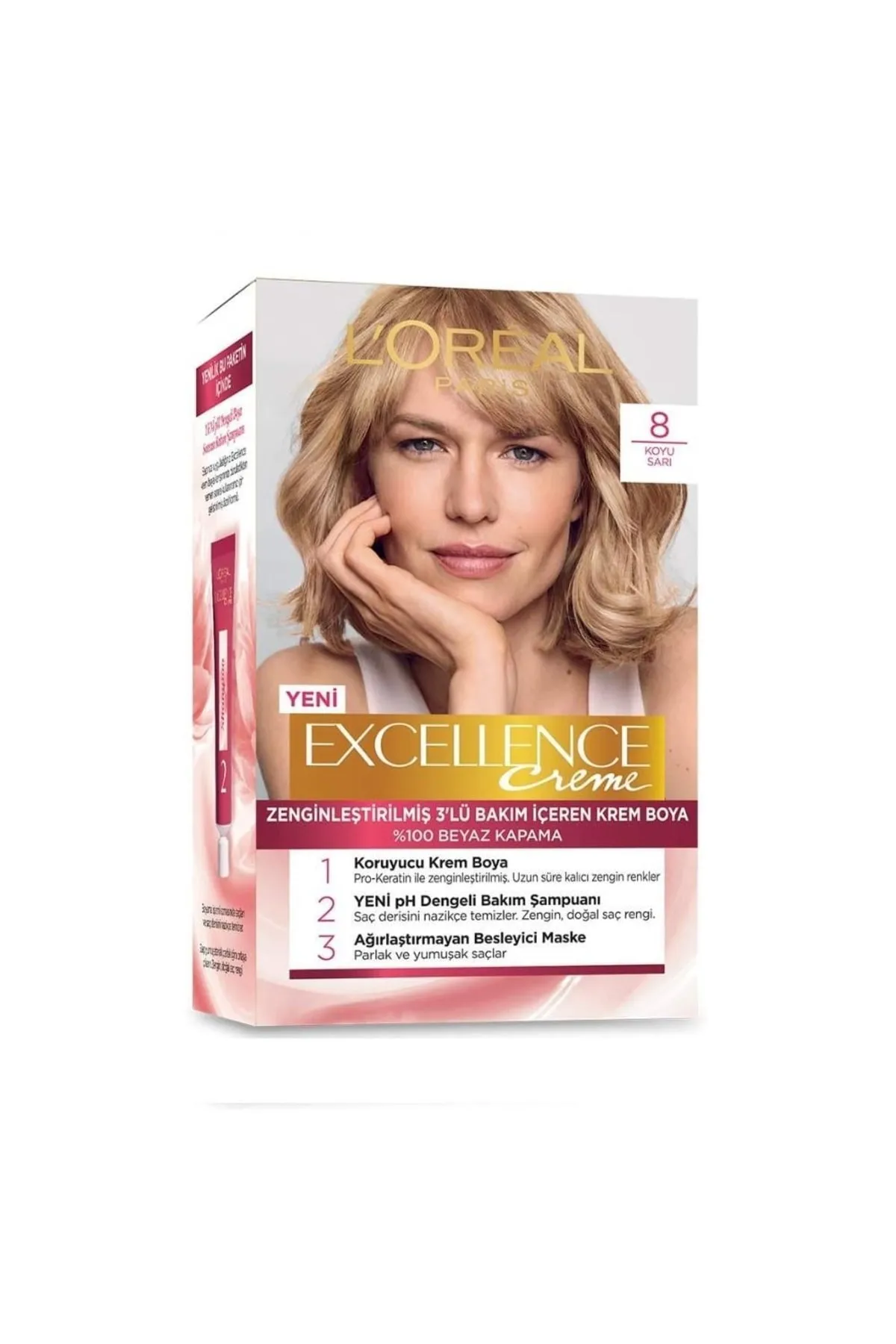 Excellence Creme Hair Color 8 Dark Yellow