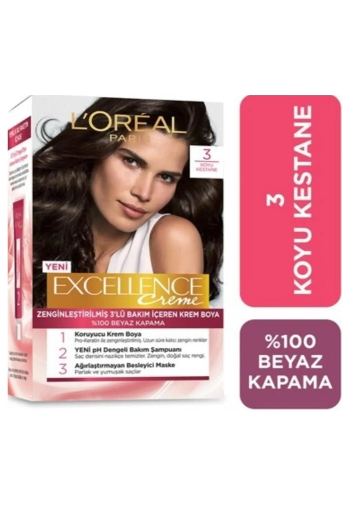 Excellence Creme Hair Color 3 Dark Chestnut