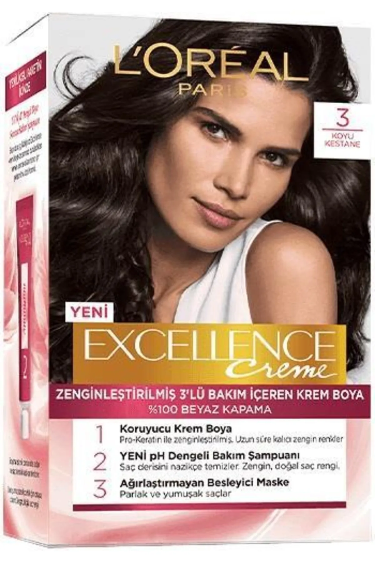 Excellence Creme Hair Color 3 Dark Chestnut