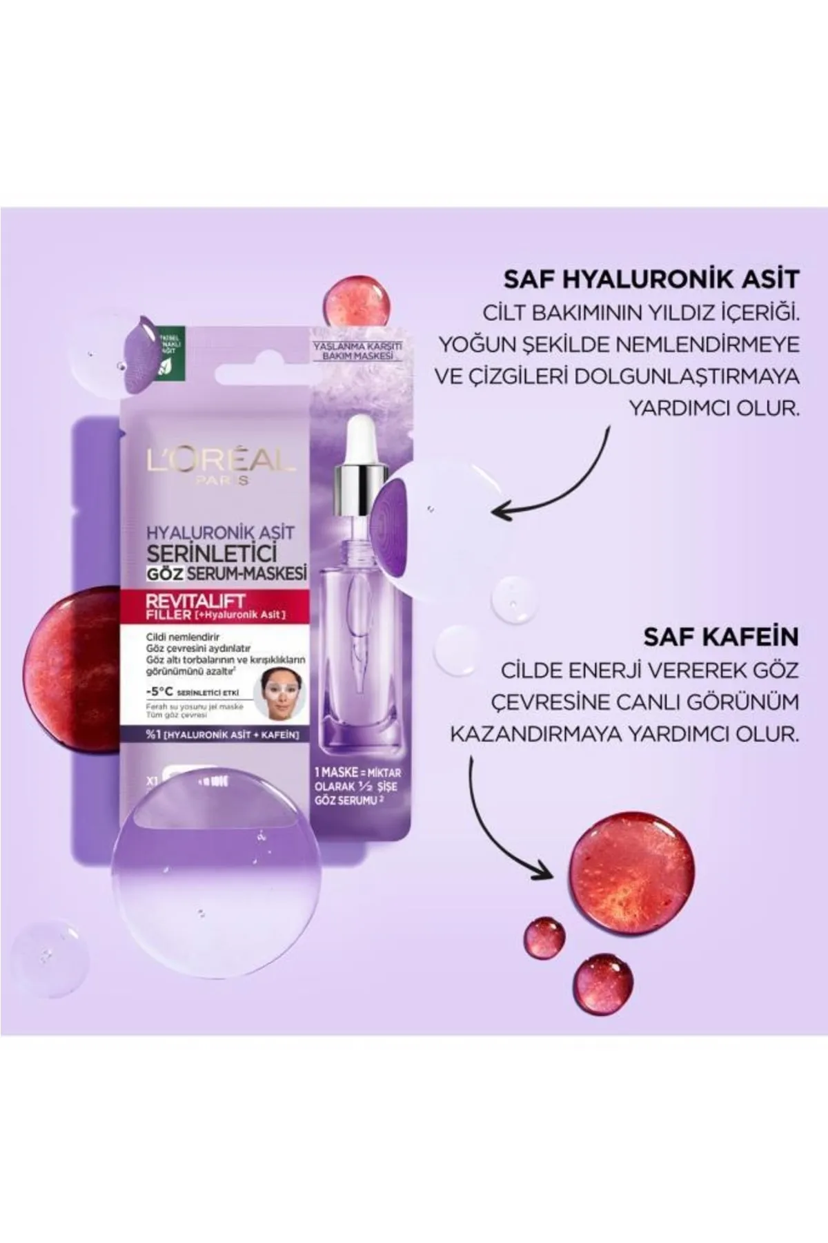 Loreal Paris Revitalift Filler Cooling Eye Serum-Mask