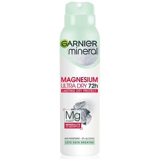 Garnier Mineral Magnesium Ultra Dry 72H Anti-Perspirant Spray – Deodorant Spray – 150ml color option