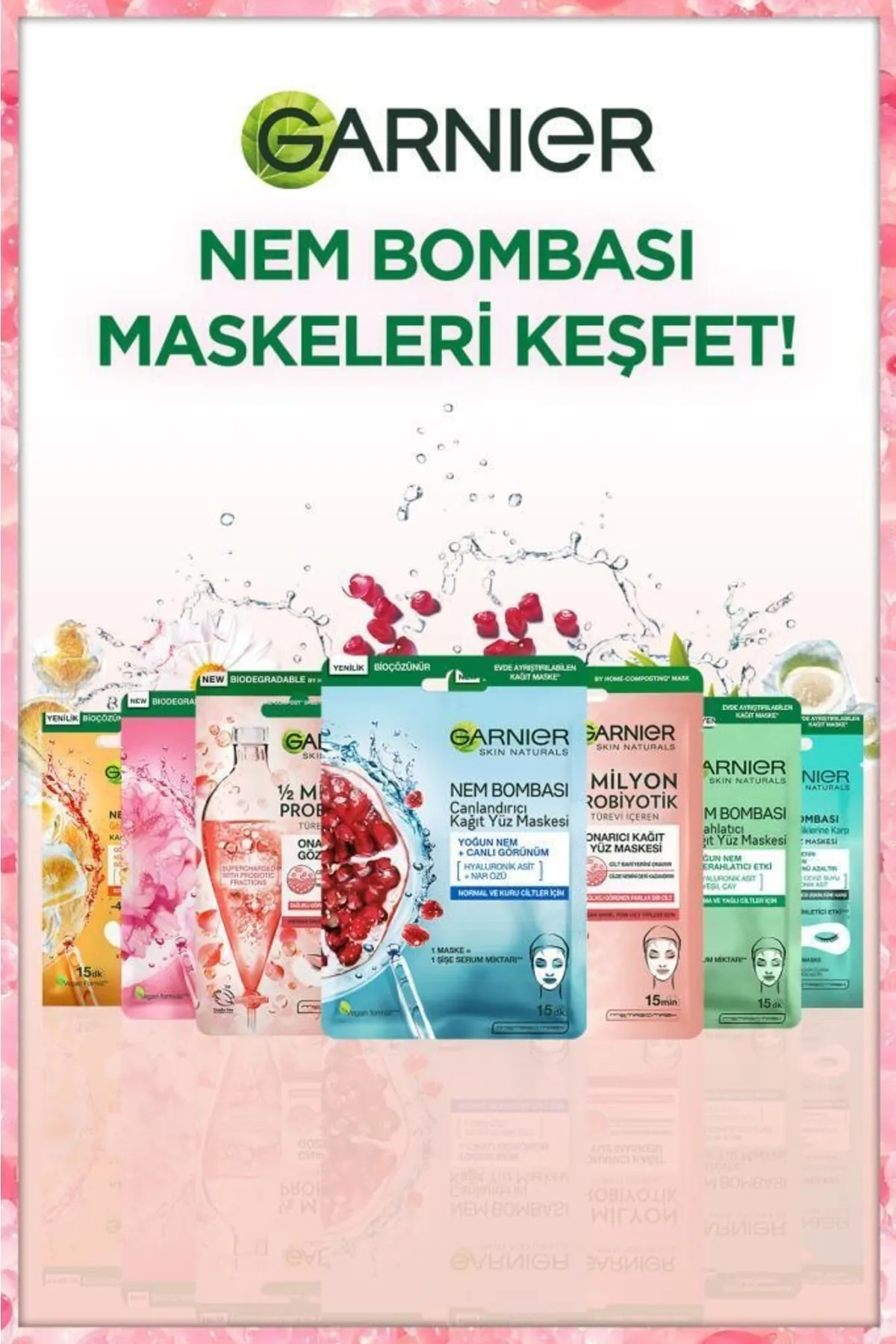 Garnier Repair Paper Eye Mask Containing 1/2 Million Probiotic Derivatives