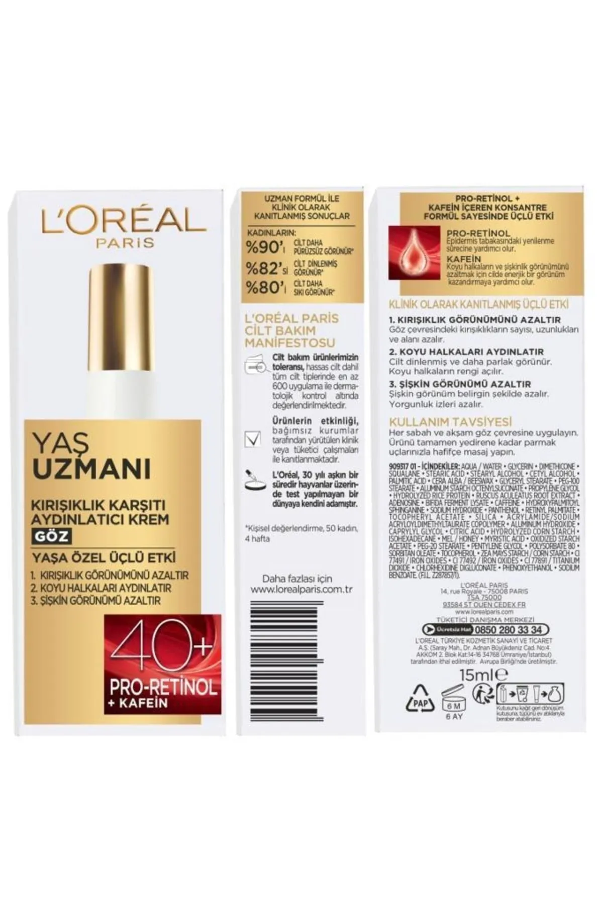 L'oreal Paris Age Expert 40+ Anti-Wrinkle Brightening Eye Cream