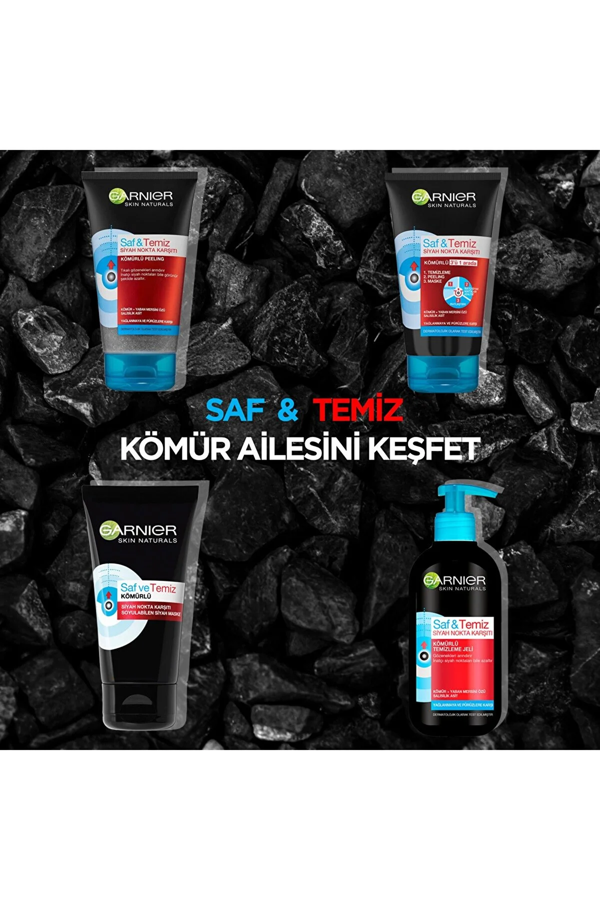 Garnier Pure & Clean Anti-Blackhead Charcoal Cleansing Gel 200ml