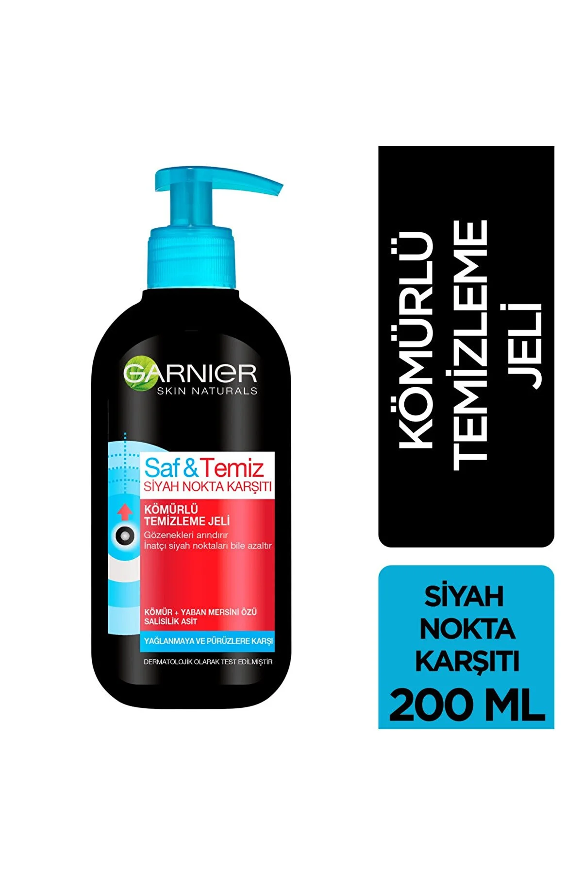 Garnier Pure & Clean Anti-Blackhead Charcoal Cleansing Gel 200ml