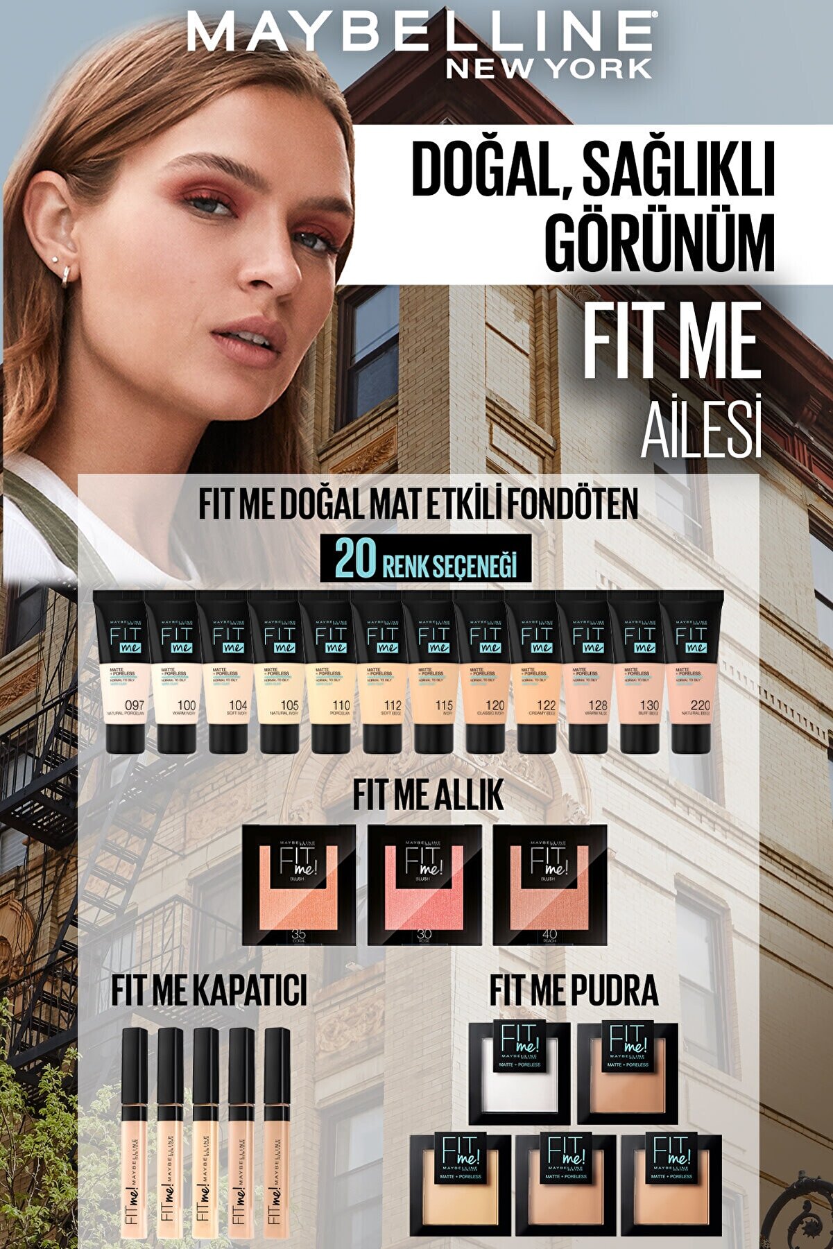 Fit Me Matte+poreless Foundation - 104 Soft Ivory