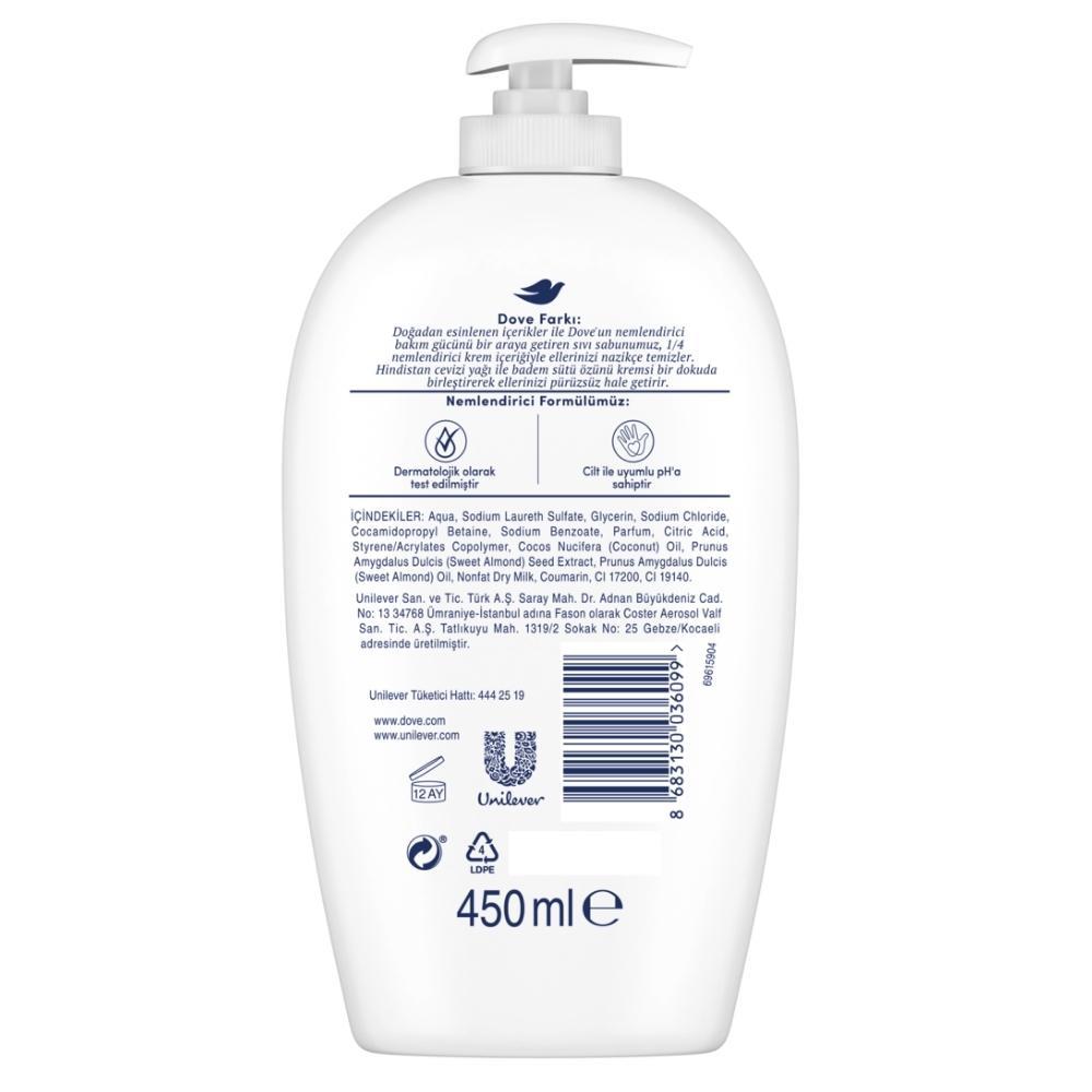 Dove Coconut Oil And Almond Milk Extract Liquid Soap