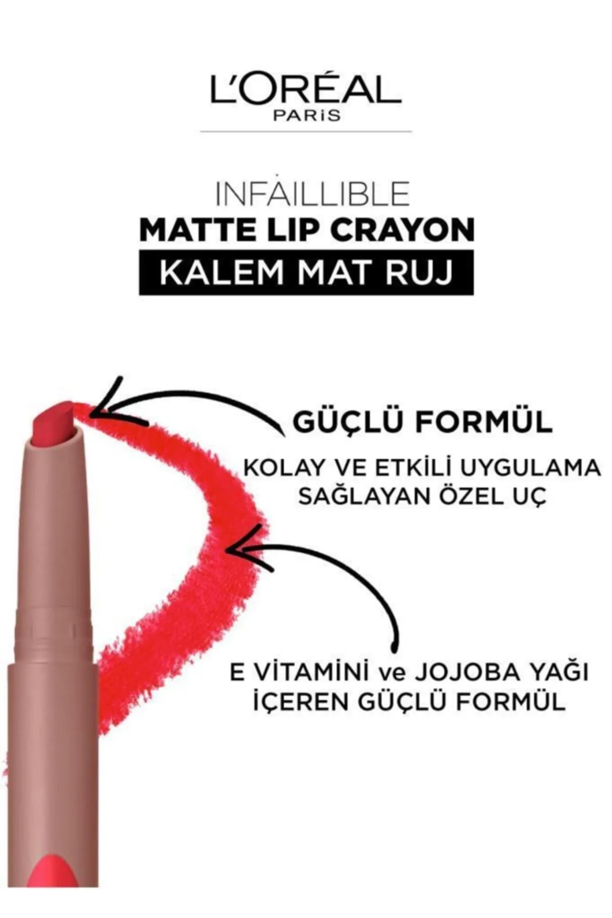 Loreal Paris Infallible Matte Lip Crayon Pencil Matte Lipstick - 109 Flirty Toffee