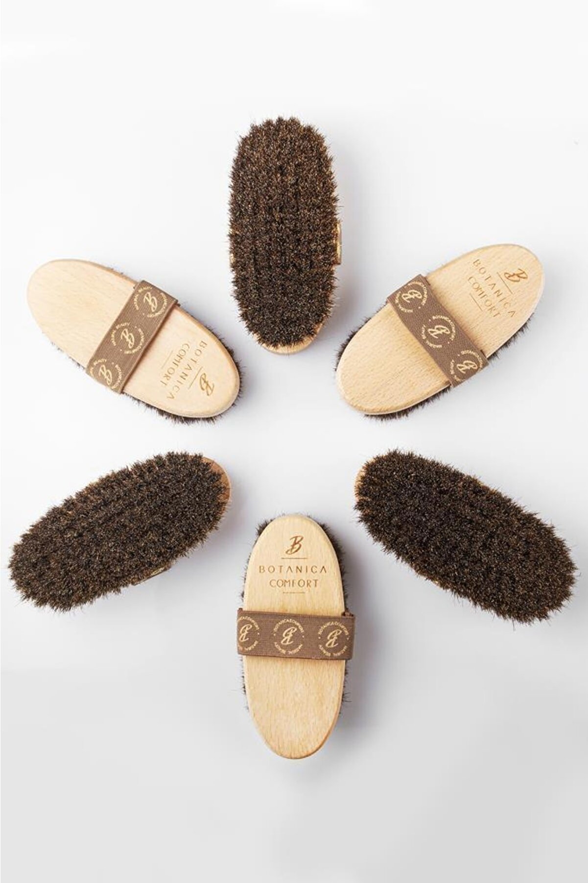 Botanica Comfort Anti-Cellulite 100% Natural Horsehair Brush - (Brown)