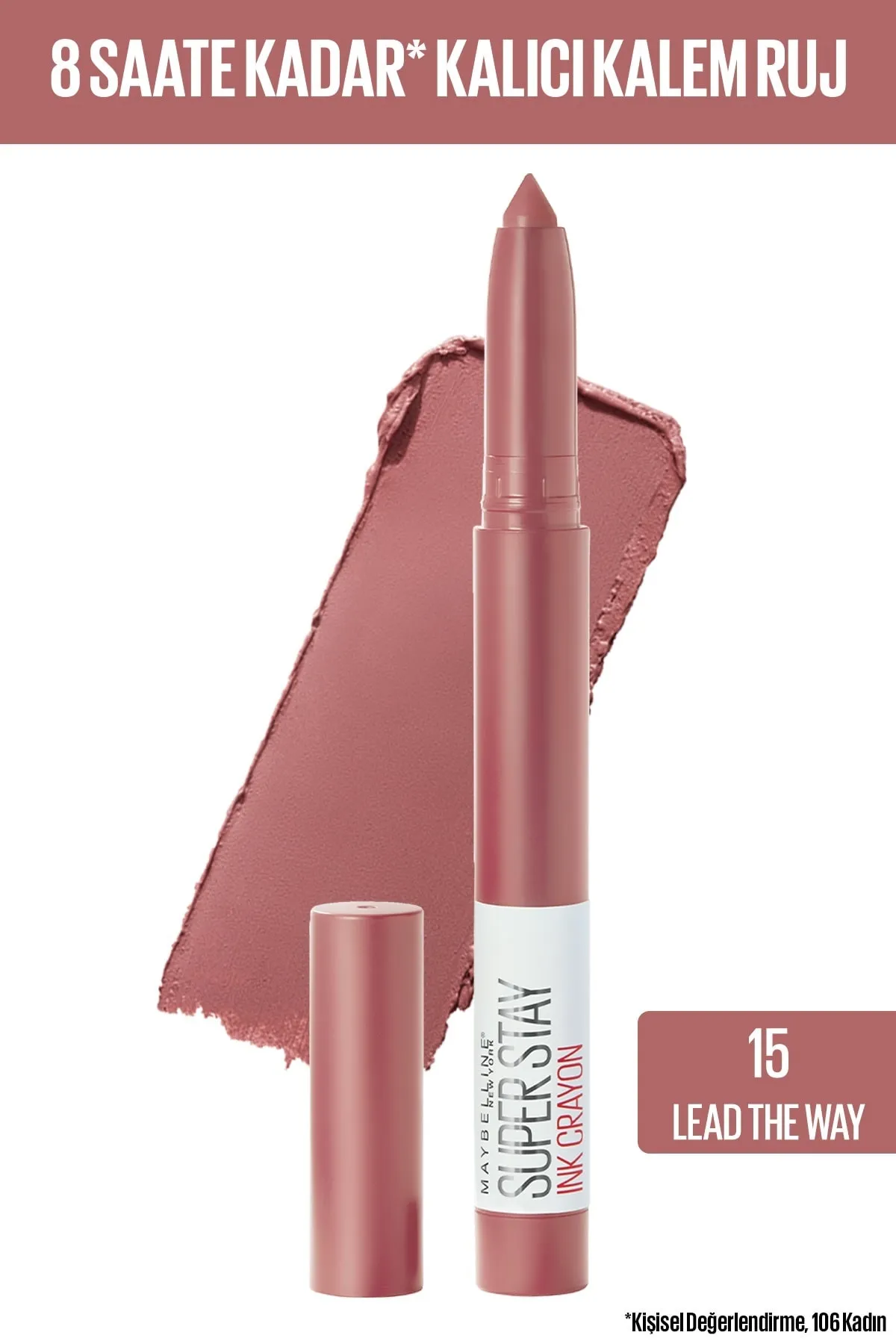 Maybelline New York Pencil Lipstick - 15 Lead the Way