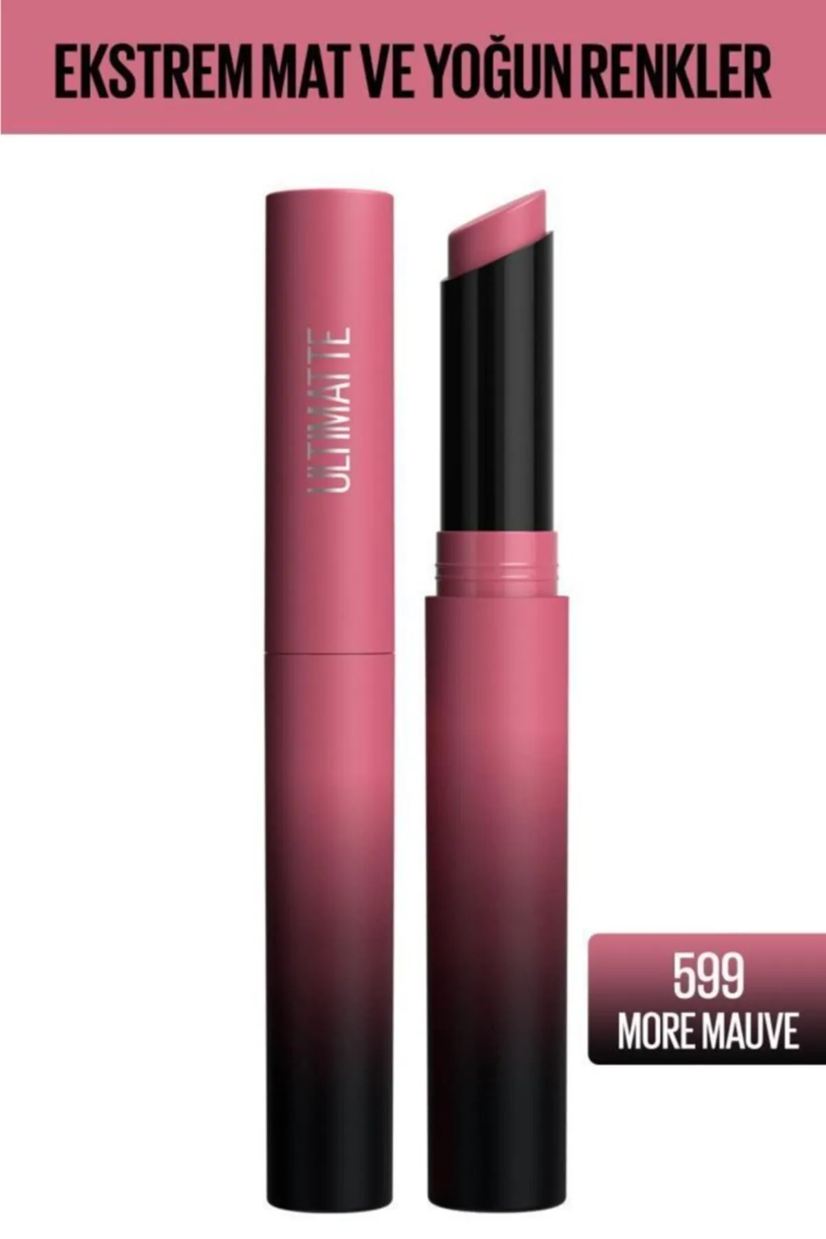 Maybelline New York Color Sensational Ultimatte Matte Lipstick- 599 More Mauve Pink