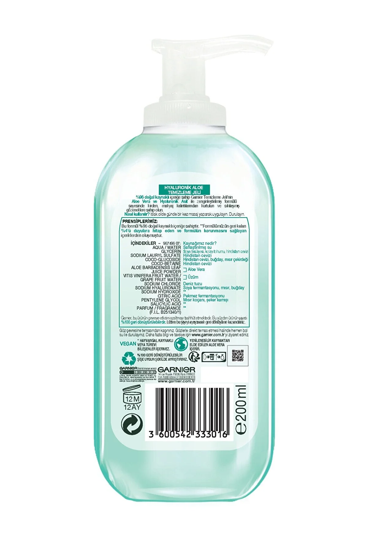 Garnier Aloe Vera Facial Cleansing Gel