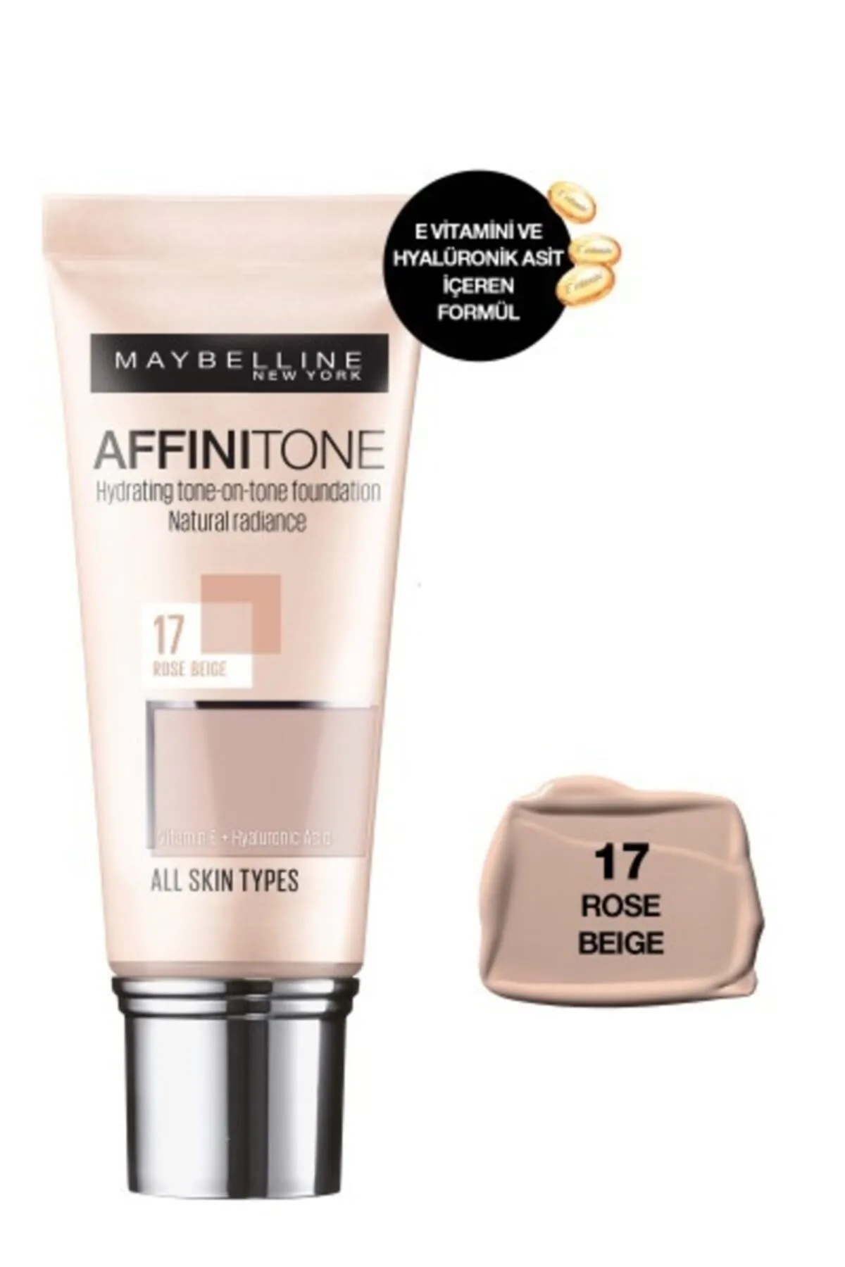 Maybelline New York Affinitone Foundation - 17 Rose Beige
