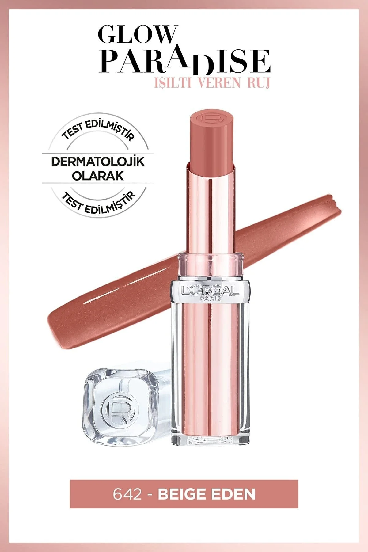 Loreal Paris Glow Paradise Balm-in-Lipstick - White Veren Red 642 Eden Beige