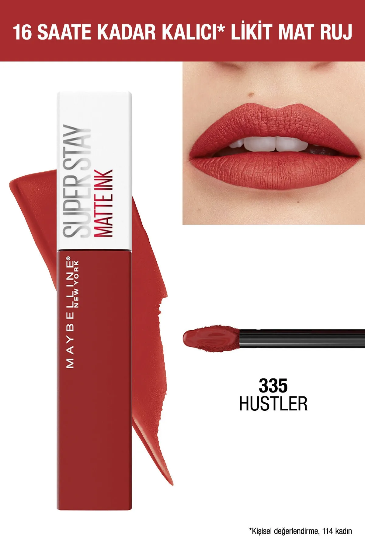 Maybelline Super Stay Matt Ink Liquid Lipstick, 335 - Hustler