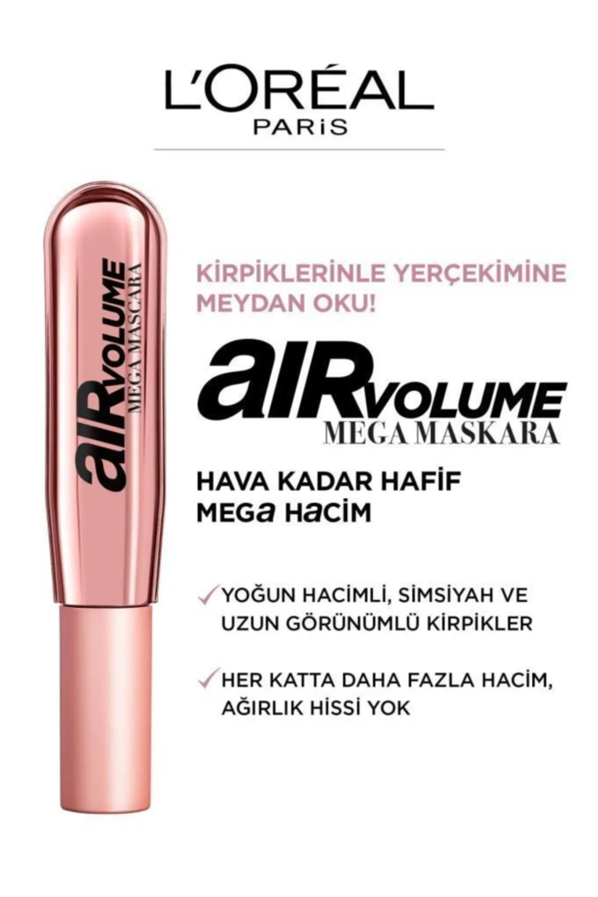 L'Oréal Paris Air Mega Volume Mascara, 01 - Black