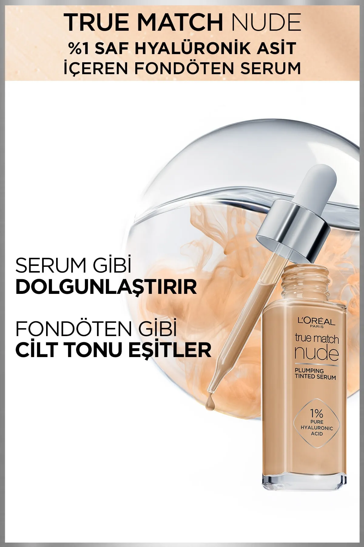 L'Oreal Paris True Match Nude Serum Foundation, 2-3 - Light