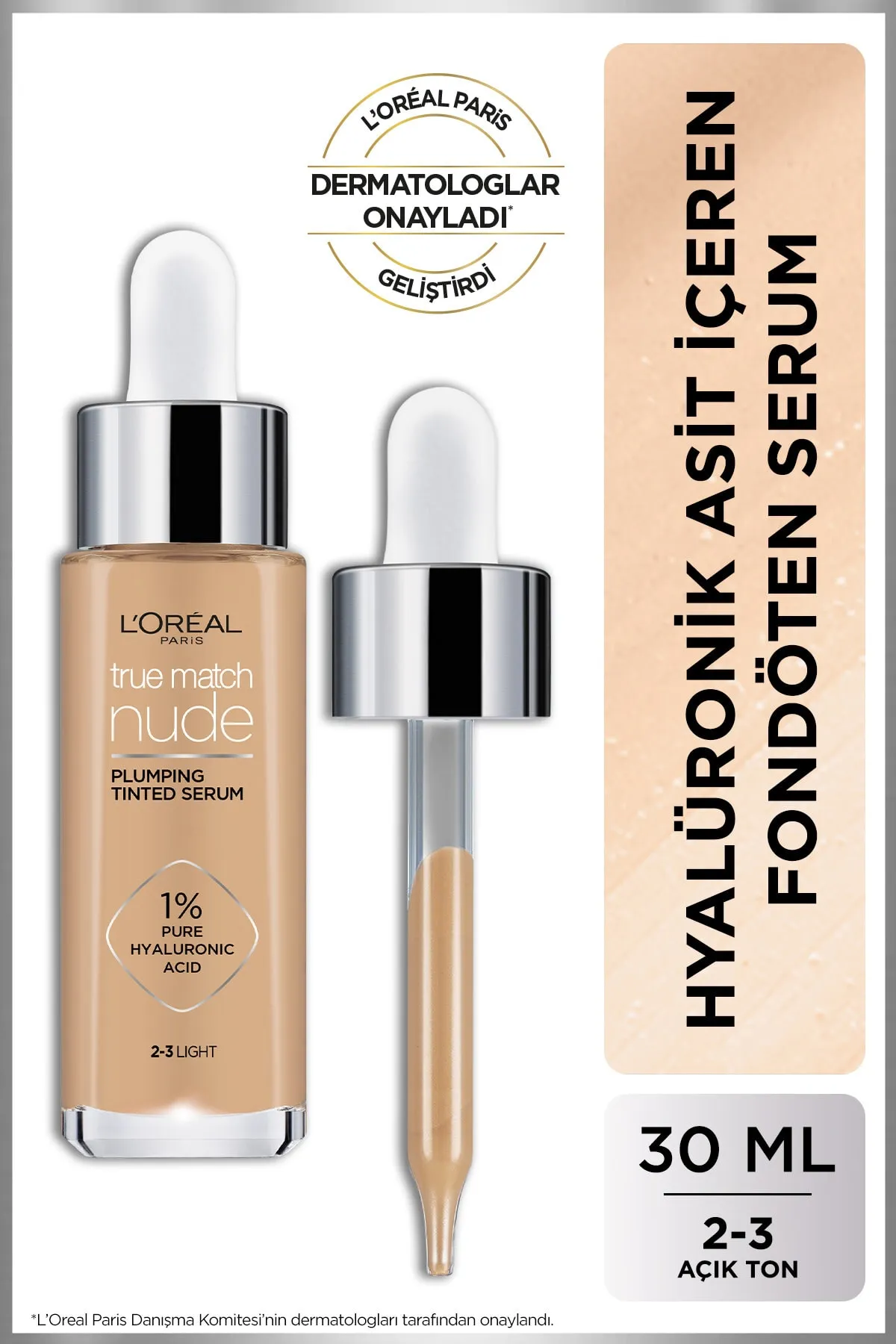 L'Oreal Paris True Match Nude Serum Foundation, 2-3 - Light