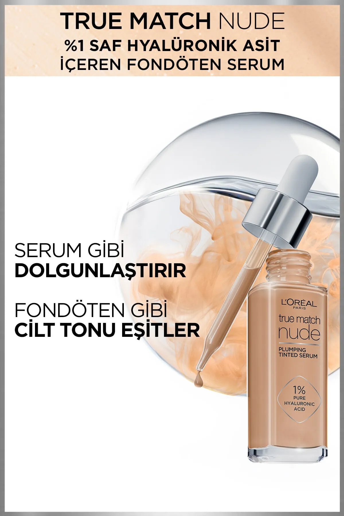 L'Oreal Paris True Match Nude Serum Foundation, 3-4 - Light Medium