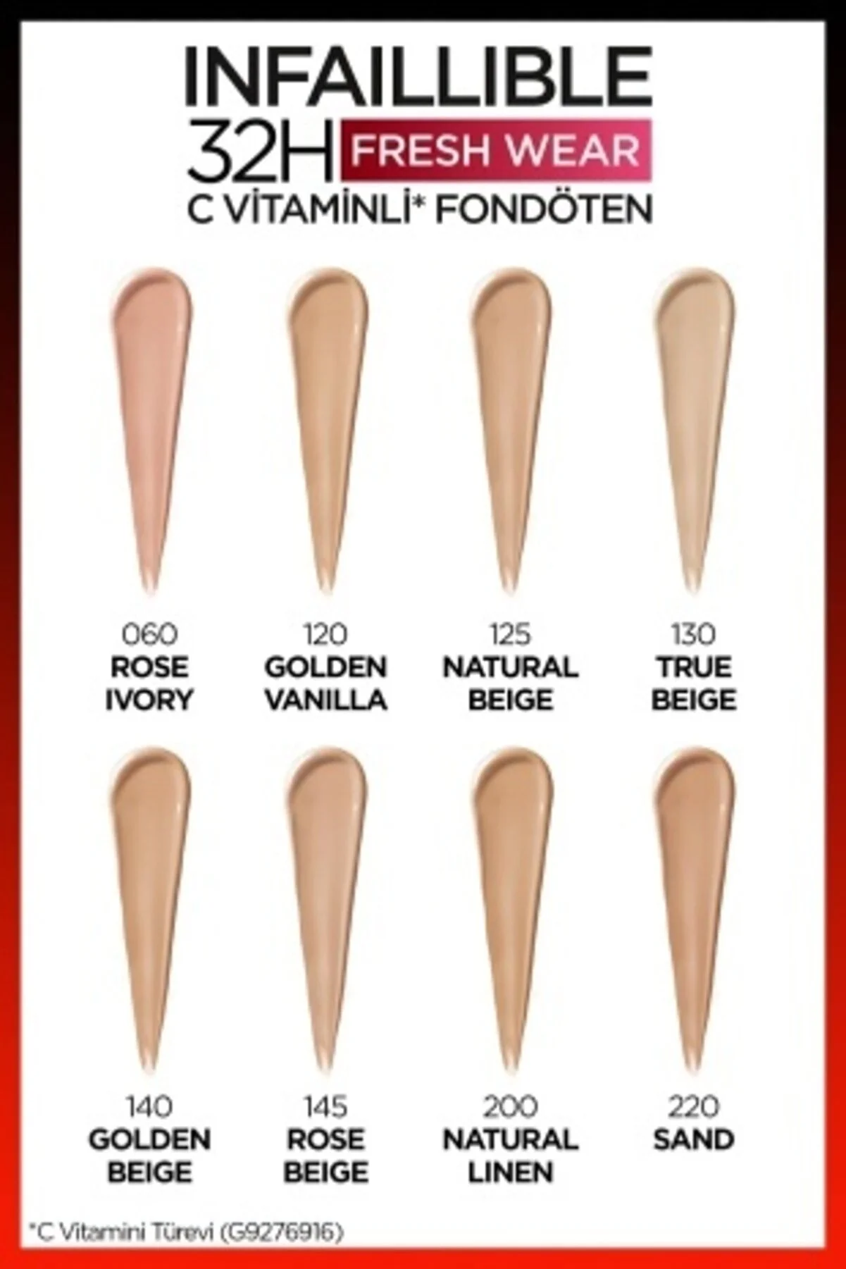 Loreal Paris Infaillible 24h Foundation 140 Golden Beige