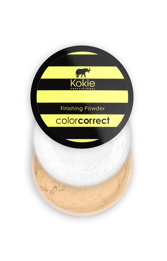 Yellow color correct setting powder
