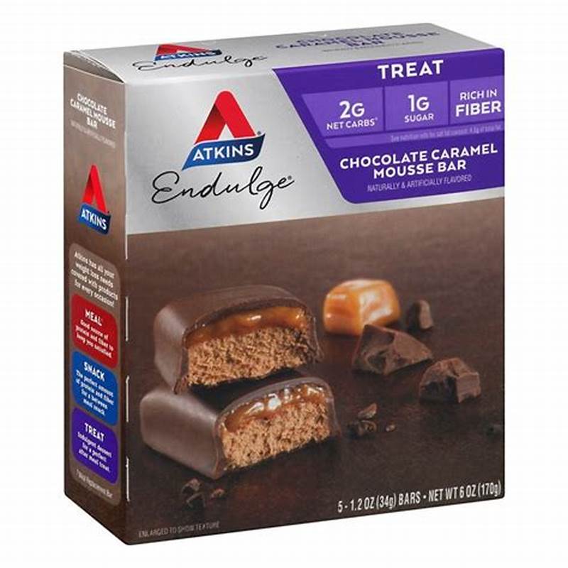 Atkins chocolate caramel mousse bar naturally and artificially flavoured