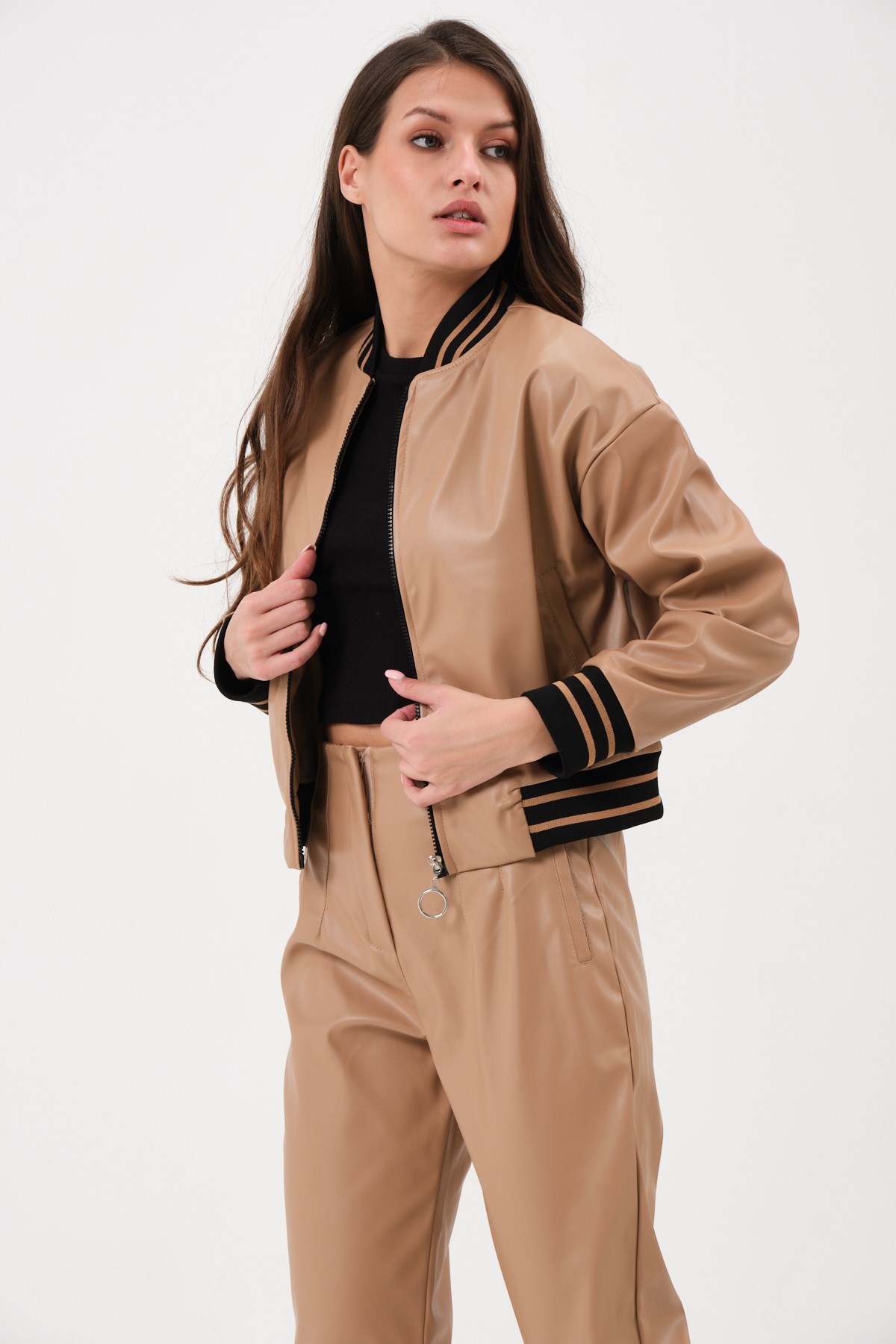 Women's Short Leather Jacket