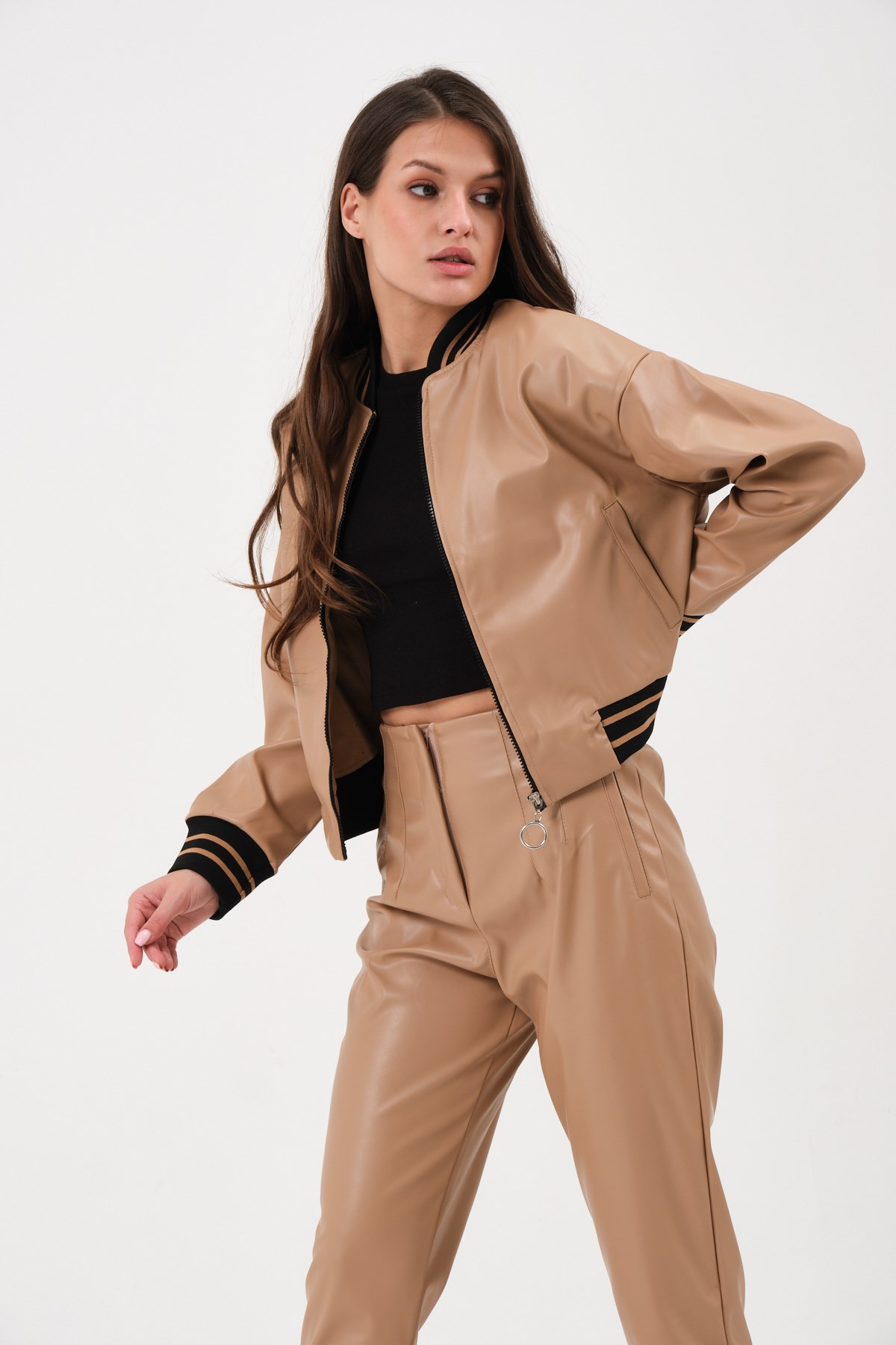 Women's Short Leather Jacket