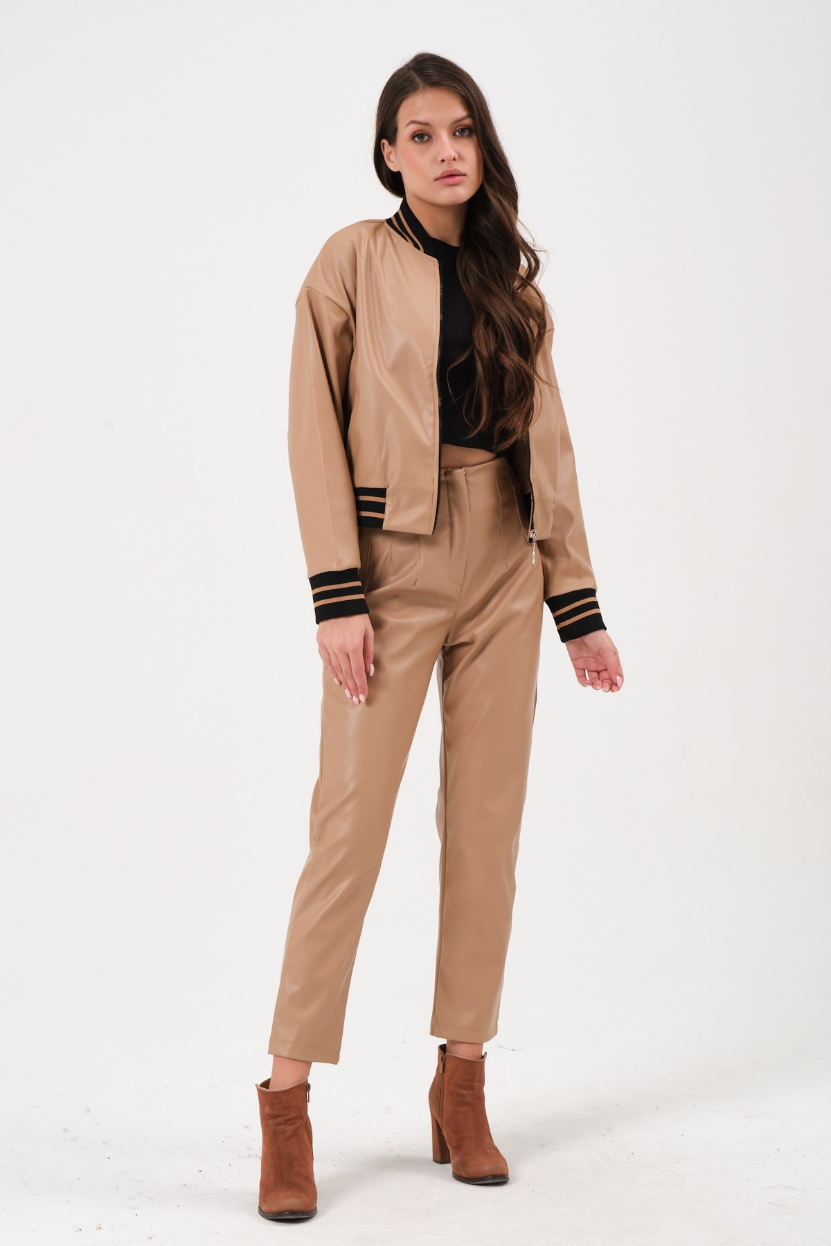 Women's Short Leather Jacket