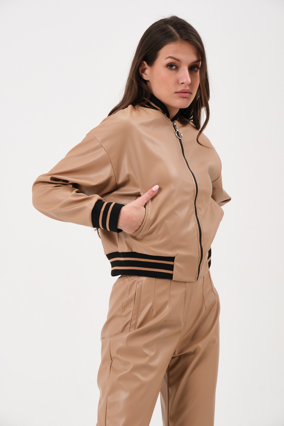 Women's Short Leather Jacket