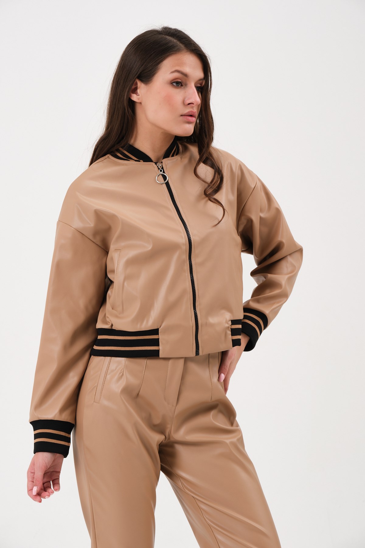 Women's Short Leather Jacket