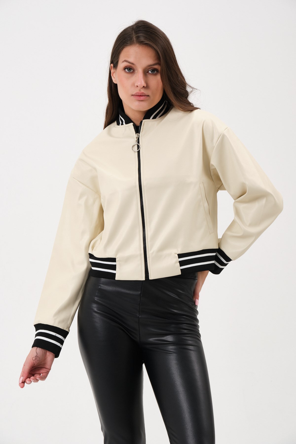 Women's Short Leather Jacket