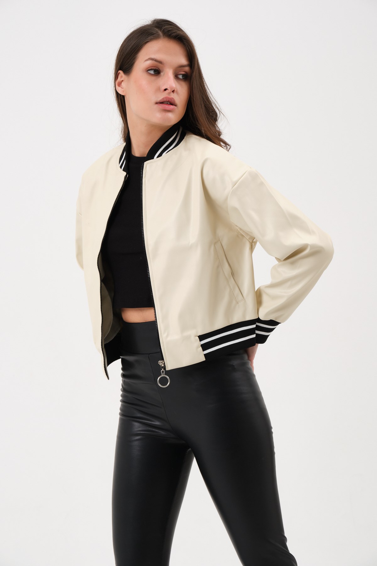 Women's Short Leather Jacket