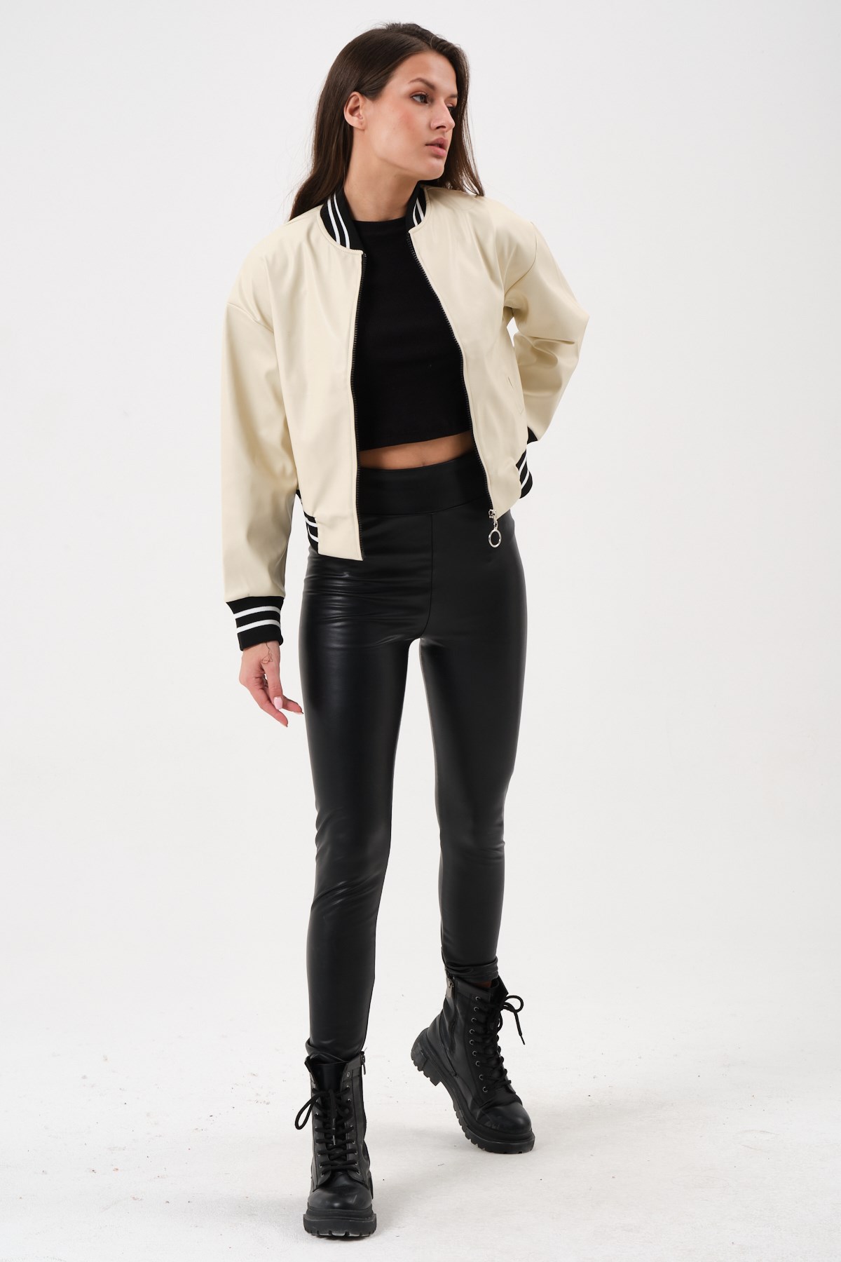 Women's Short Leather Jacket