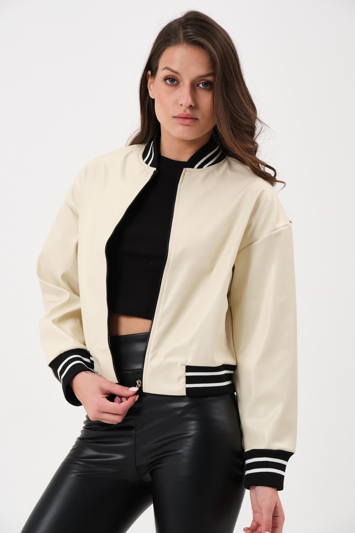 Women's Short Leather Jacket
