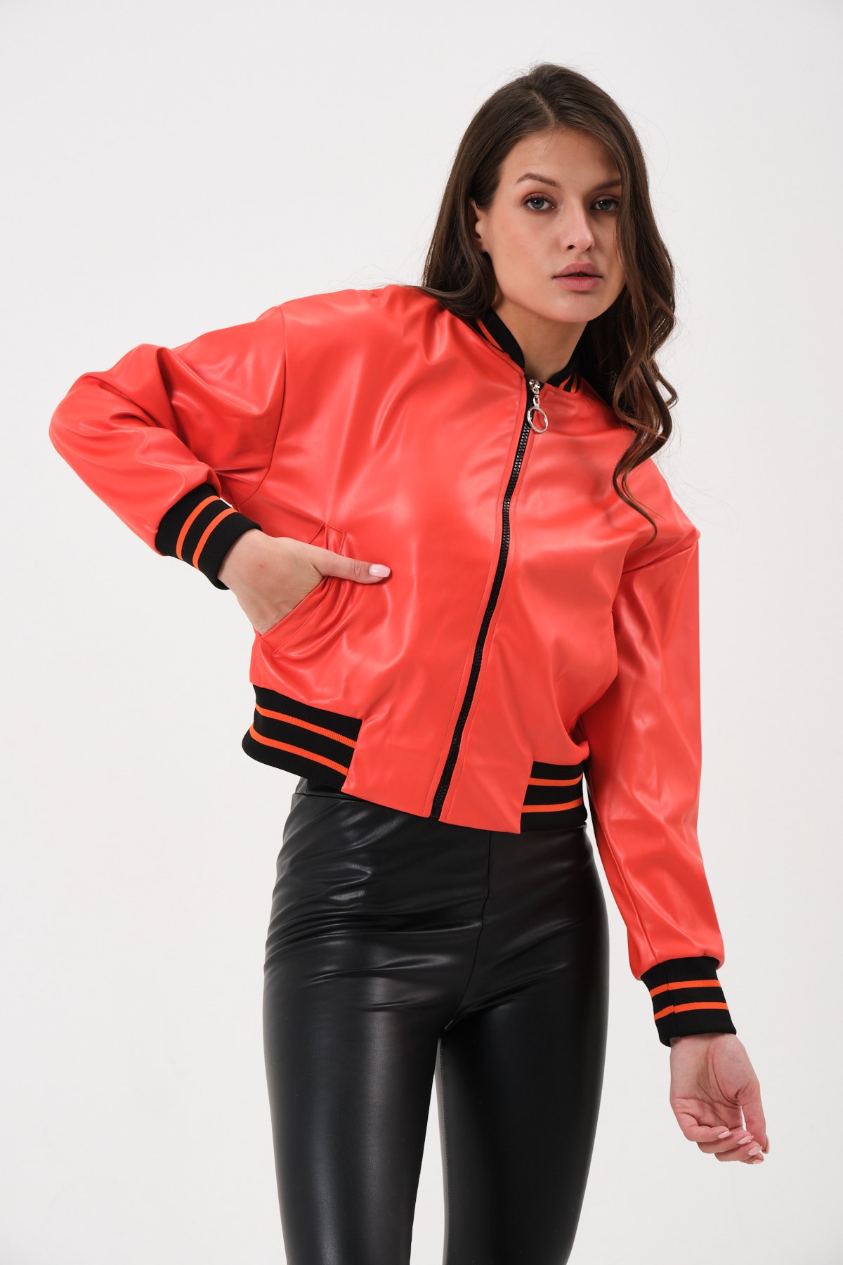 Women's Short Leather Jacket