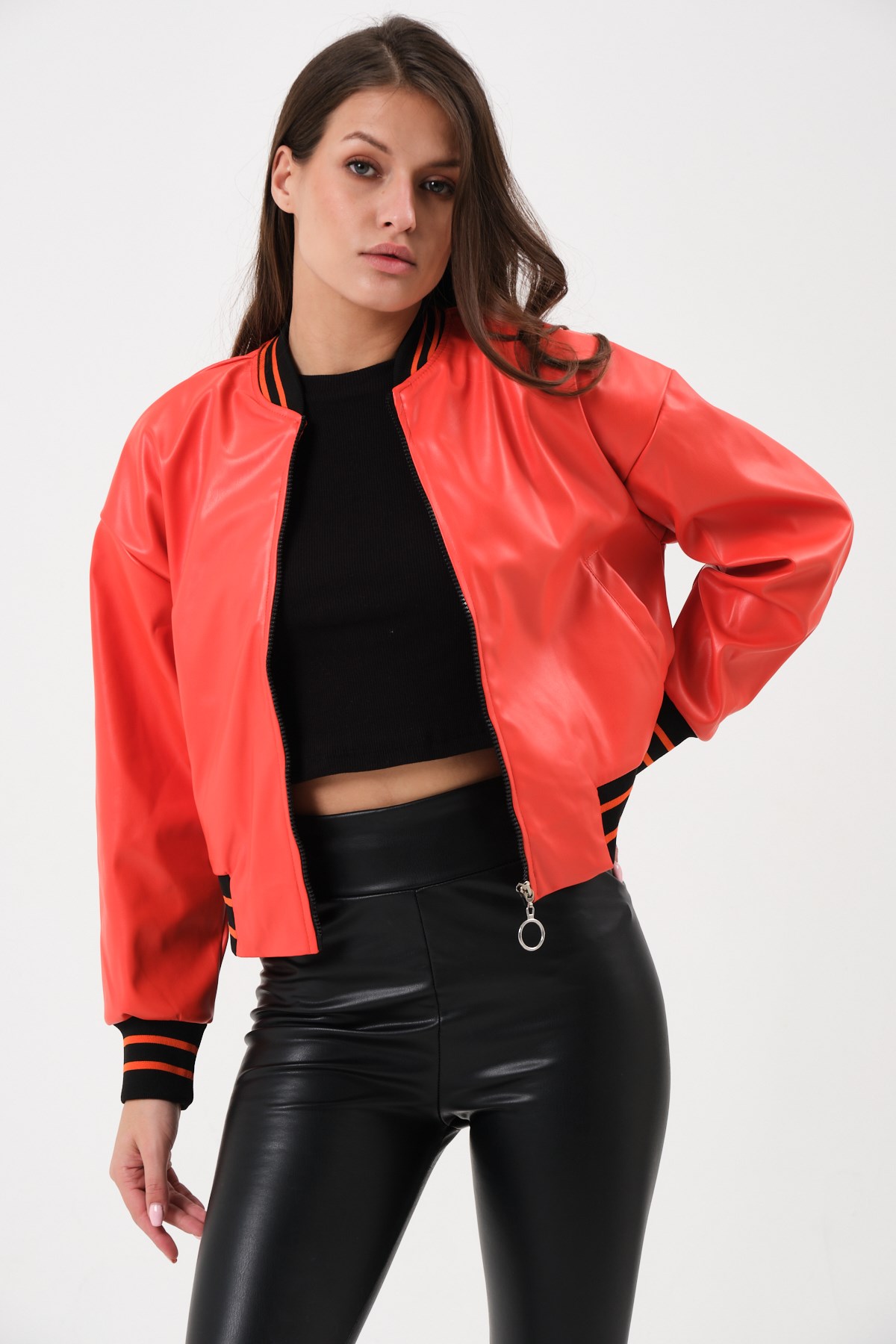 Women's Short Leather Jacket