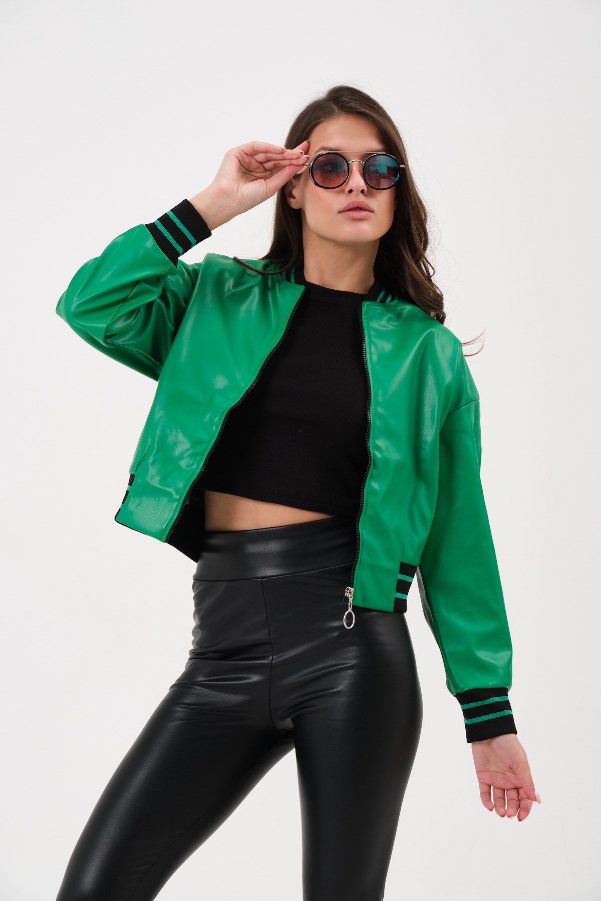 Women's Short Leather Jacket