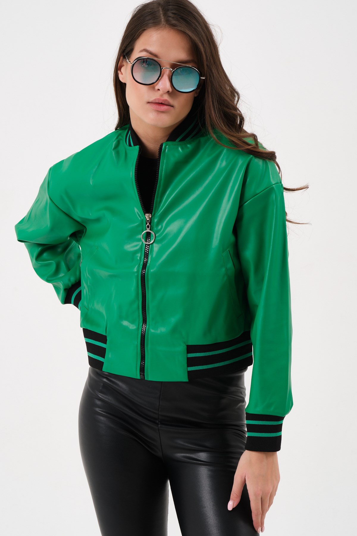 Women's Short Leather Jacket