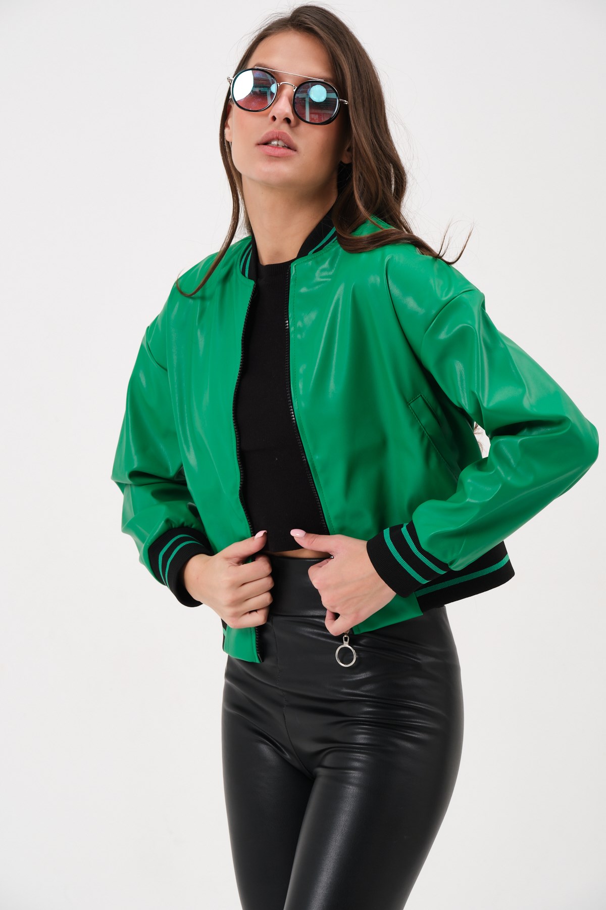 Women's Short Leather Jacket