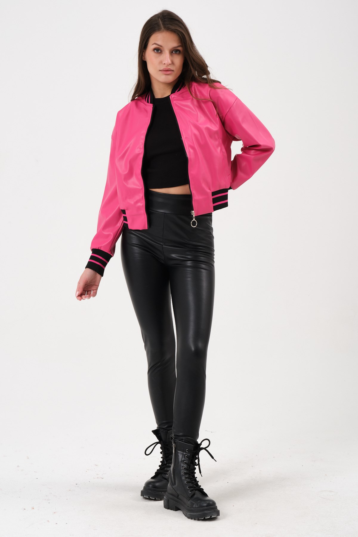 Women's Short Leather Jacket