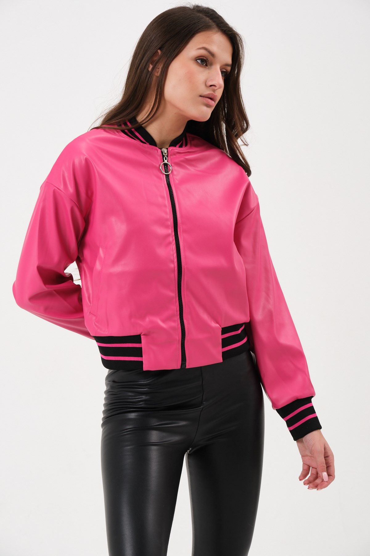 Women's Short Leather Jacket
