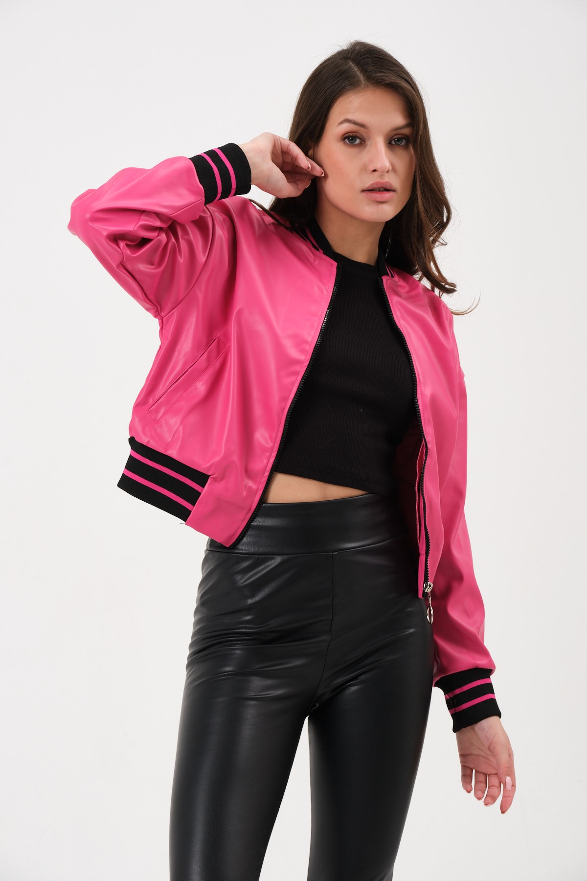 Women's Short Leather Jacket
